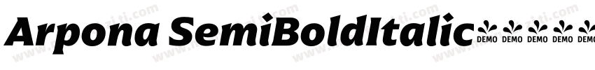 Arpona SemiBoldItalic字体转换